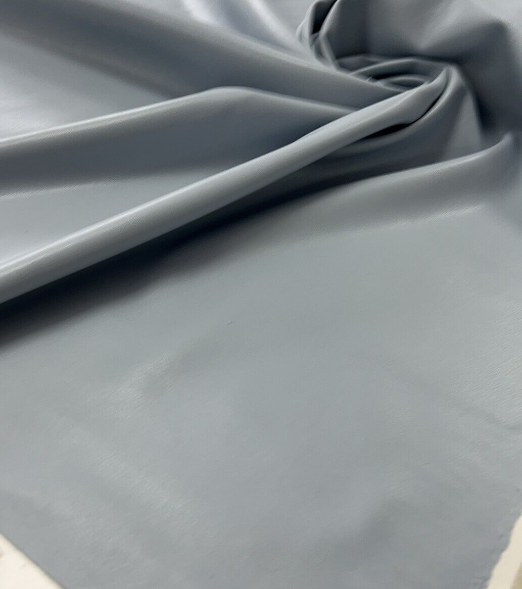 Light Blue Faux Leather Leatherette Stretch Fabric