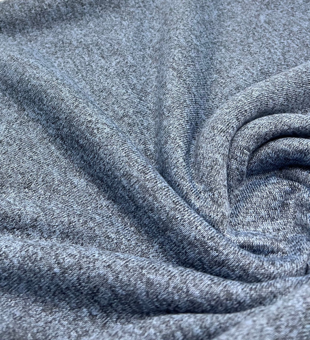 Light Blue Melange Knit Stretch Fabric