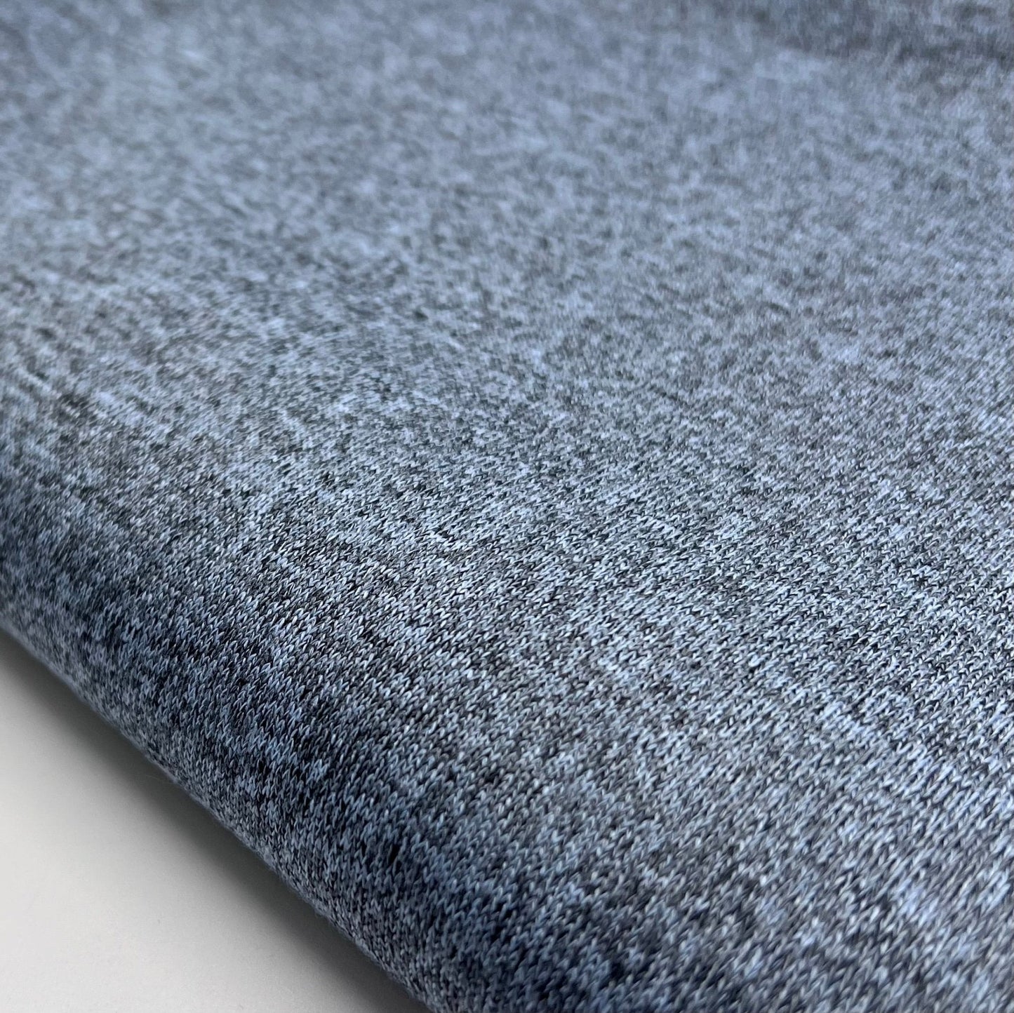 Light Blue Melange Knit Stretch Fabric