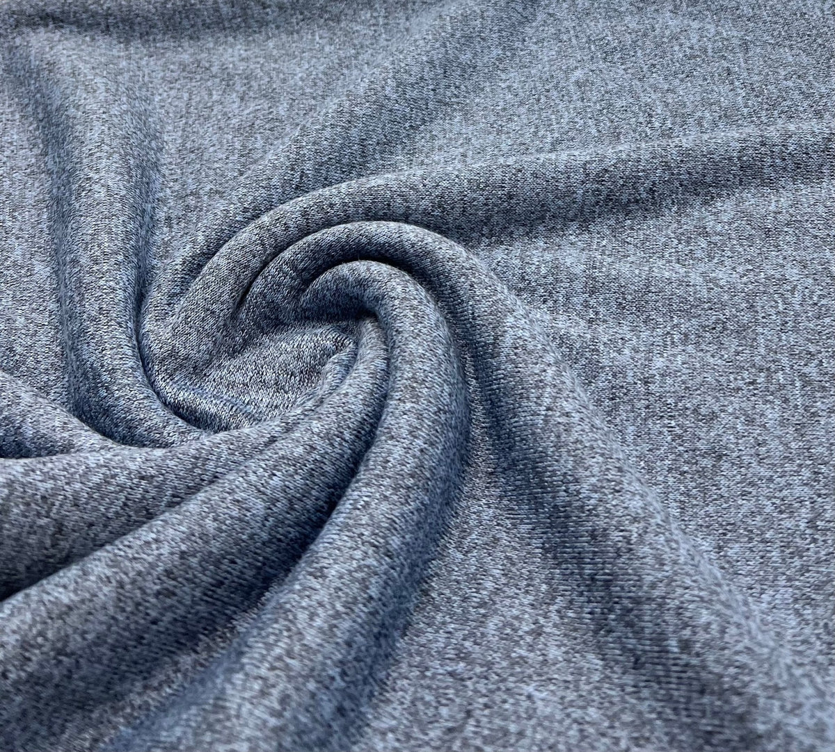Light Blue Melange Knit Stretch Fabric