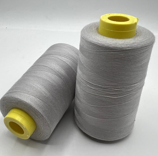 Light Grey Sewing Thread Spun Polyester 120's Overlocking 5000 Yard