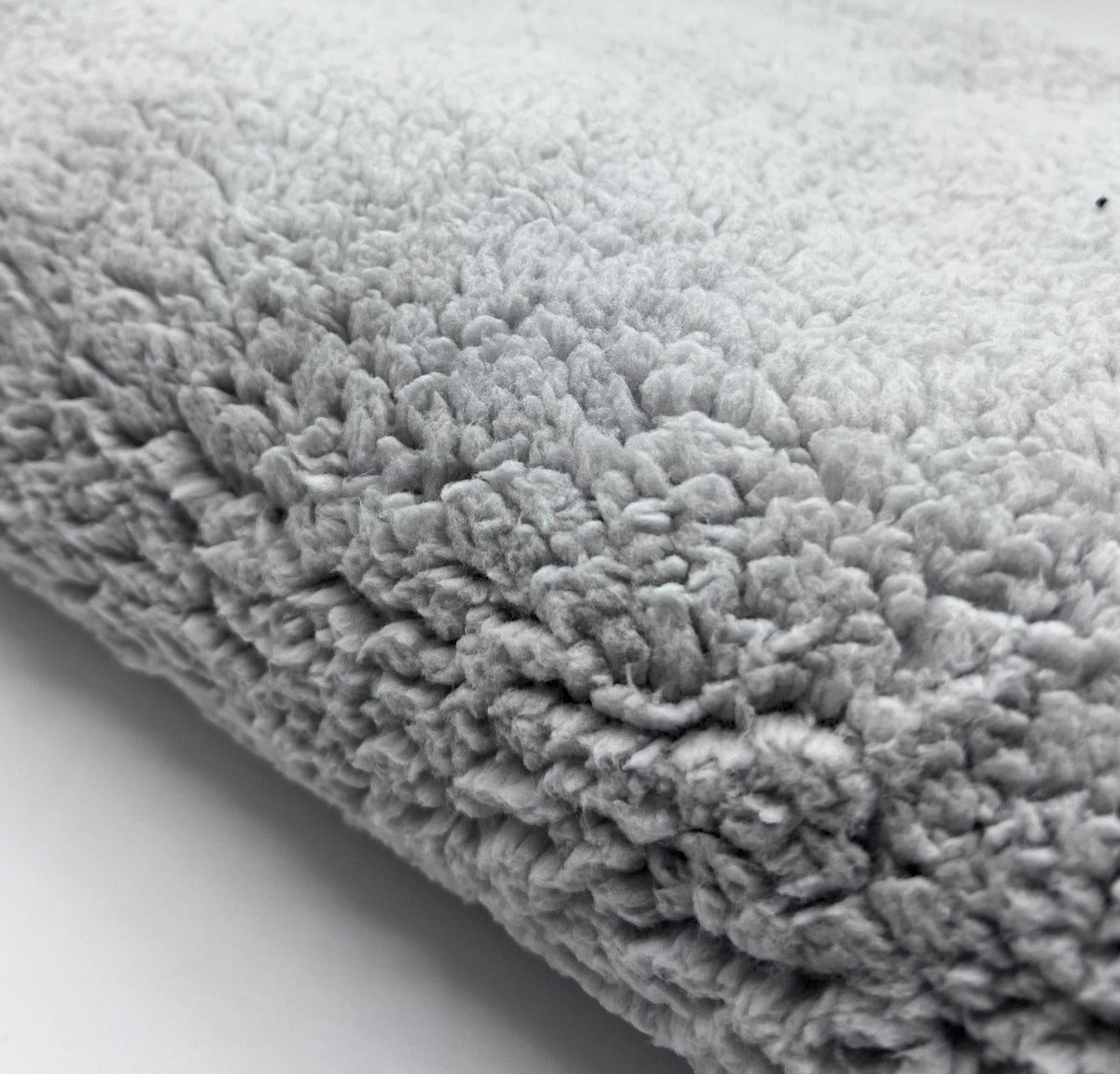 Light Grey Sherpa Fleece Fluffy Borg Faux Fur Fabric