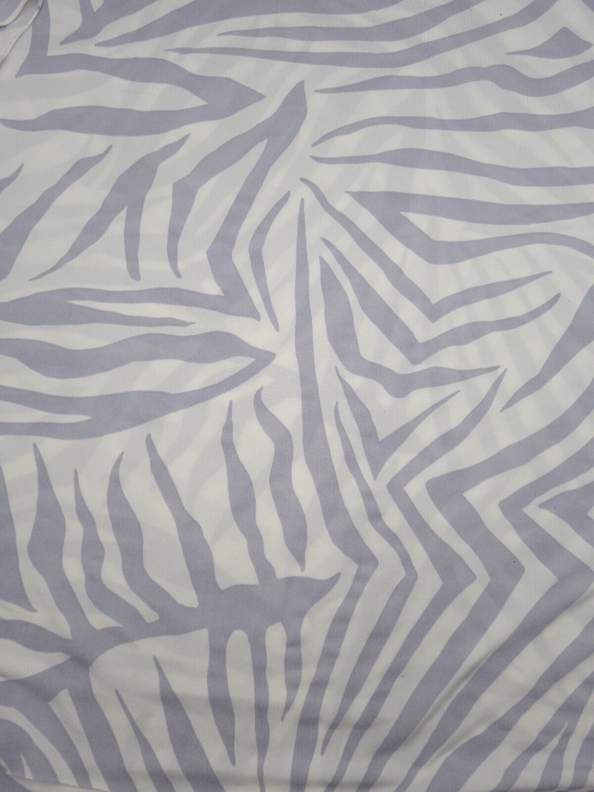 Light Grey Zebra Print Soft Touch Stretch Fabric