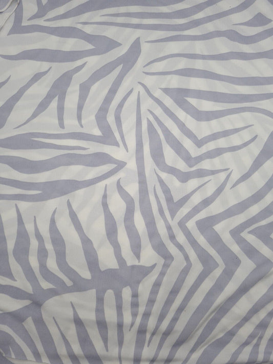 Light Grey Zebra Print Soft Touch Stretch Fabric
