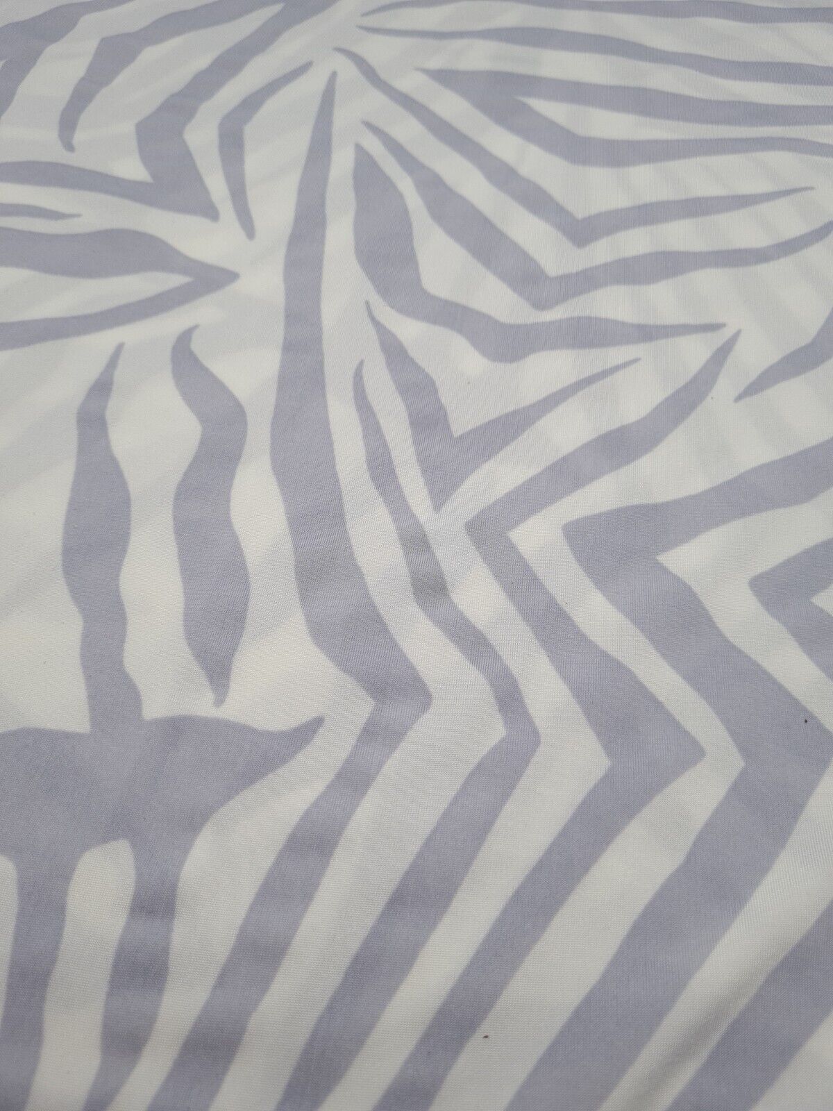 Light Grey Zebra Print Soft Touch Stretch Fabric