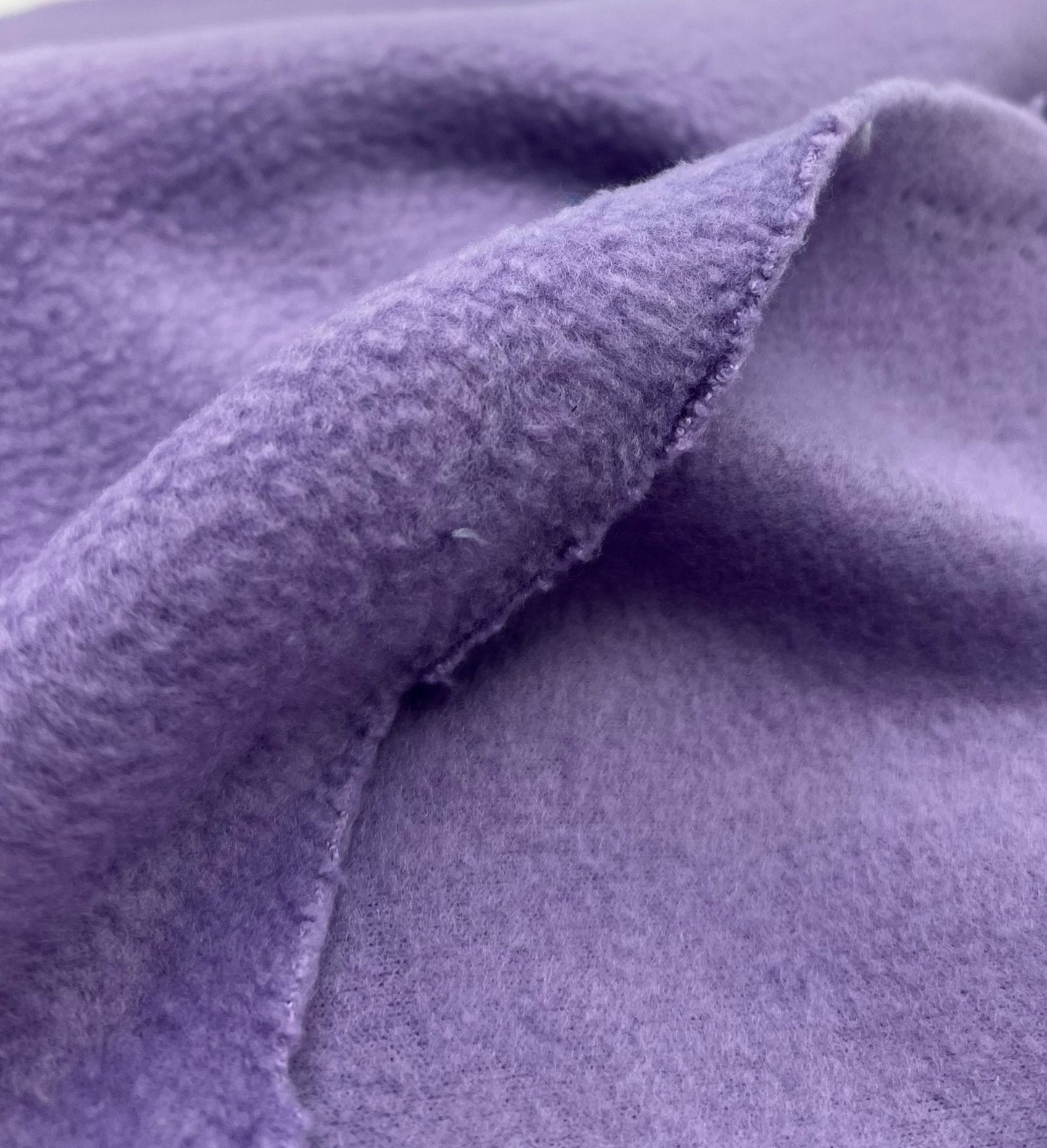 Light Lilac Plain Anti-Pil Polar Fleece Fabric Blanket Loungewear