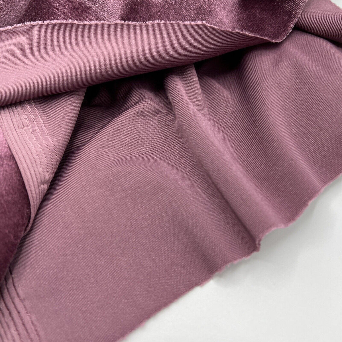 Light Plum Plain Velour Spandex Stretch Fabric