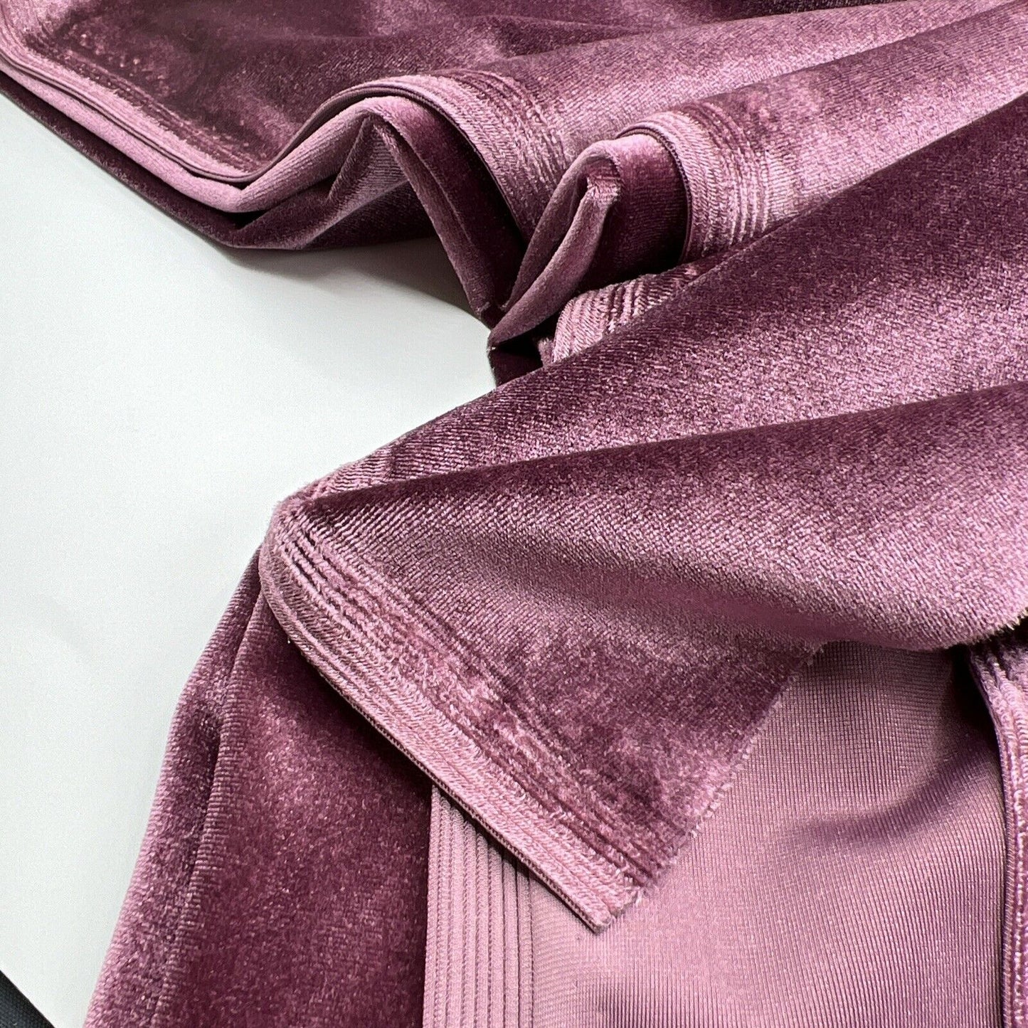 Light Plum Plain Velour Spandex Stretch Fabric