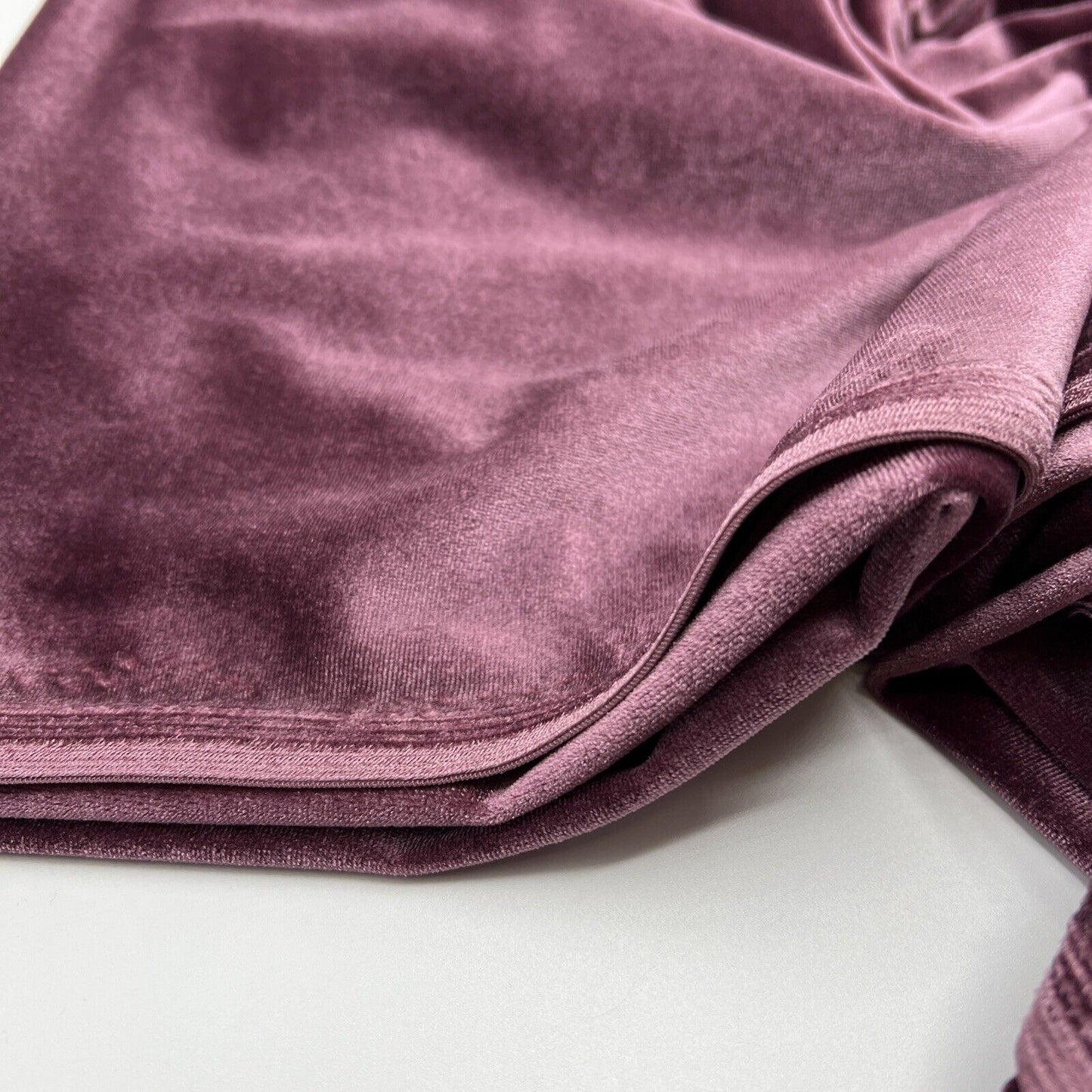 Light Plum Plain Velour Spandex Stretch Fabric