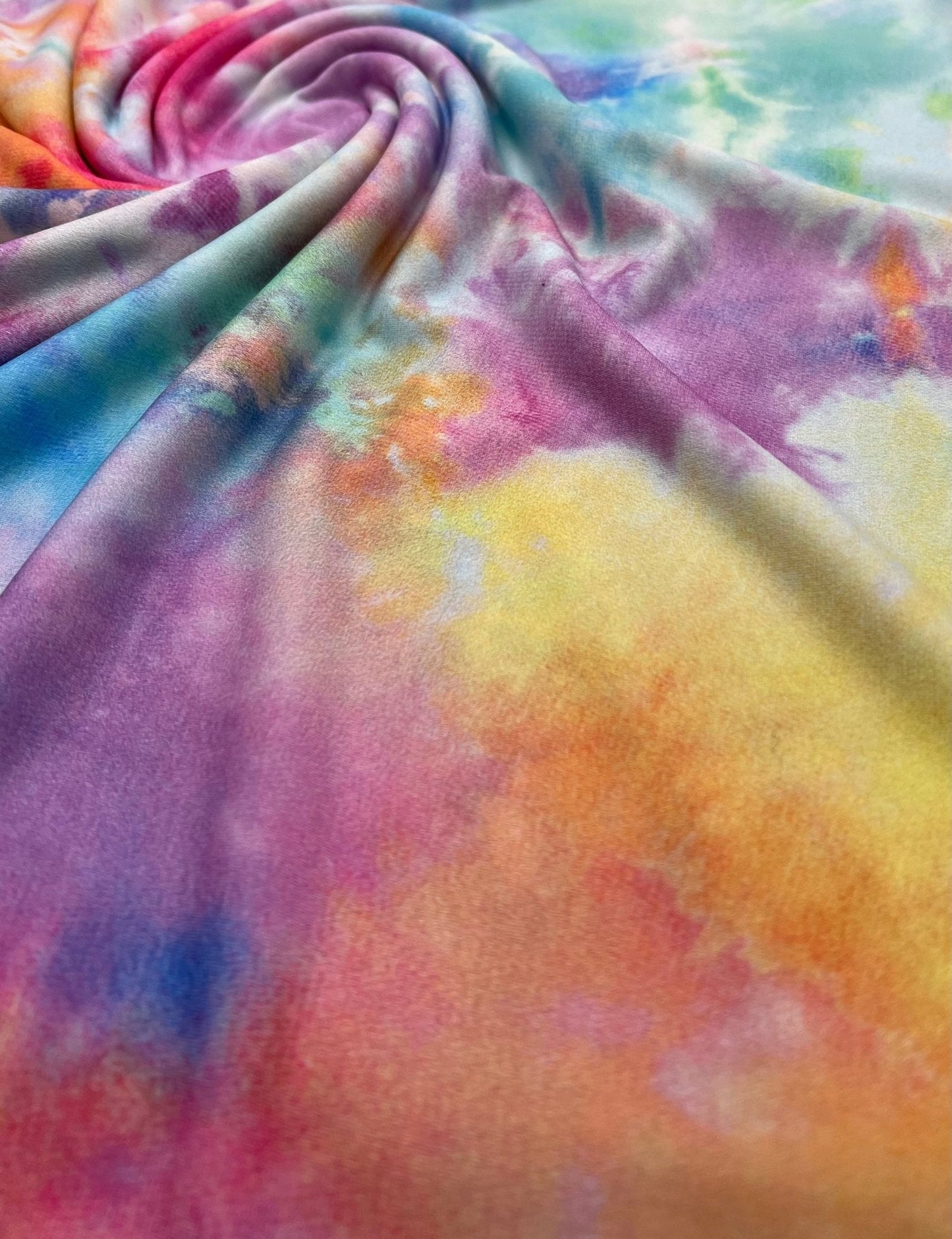 Light Vibrant Pastel Mix Print ITY Fabric 4 Way Stretch