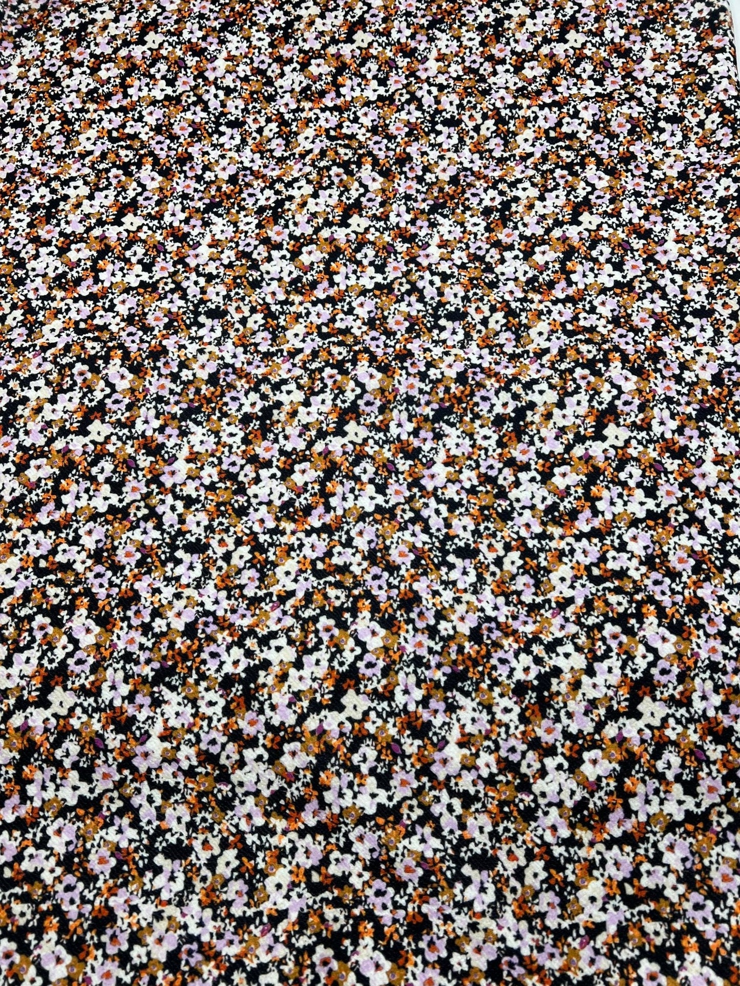 Lilac Ditsy Floral Print Liverpool Bullet Stretch Fabric