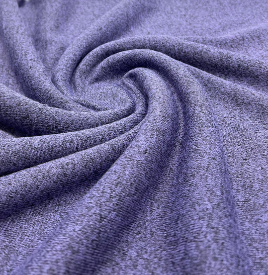 Lilac Melange Knit Stretch Fabric