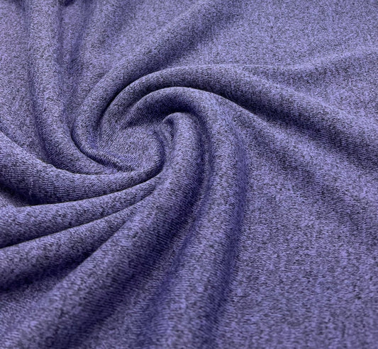 Lilac Melange Knit Stretch Fabric