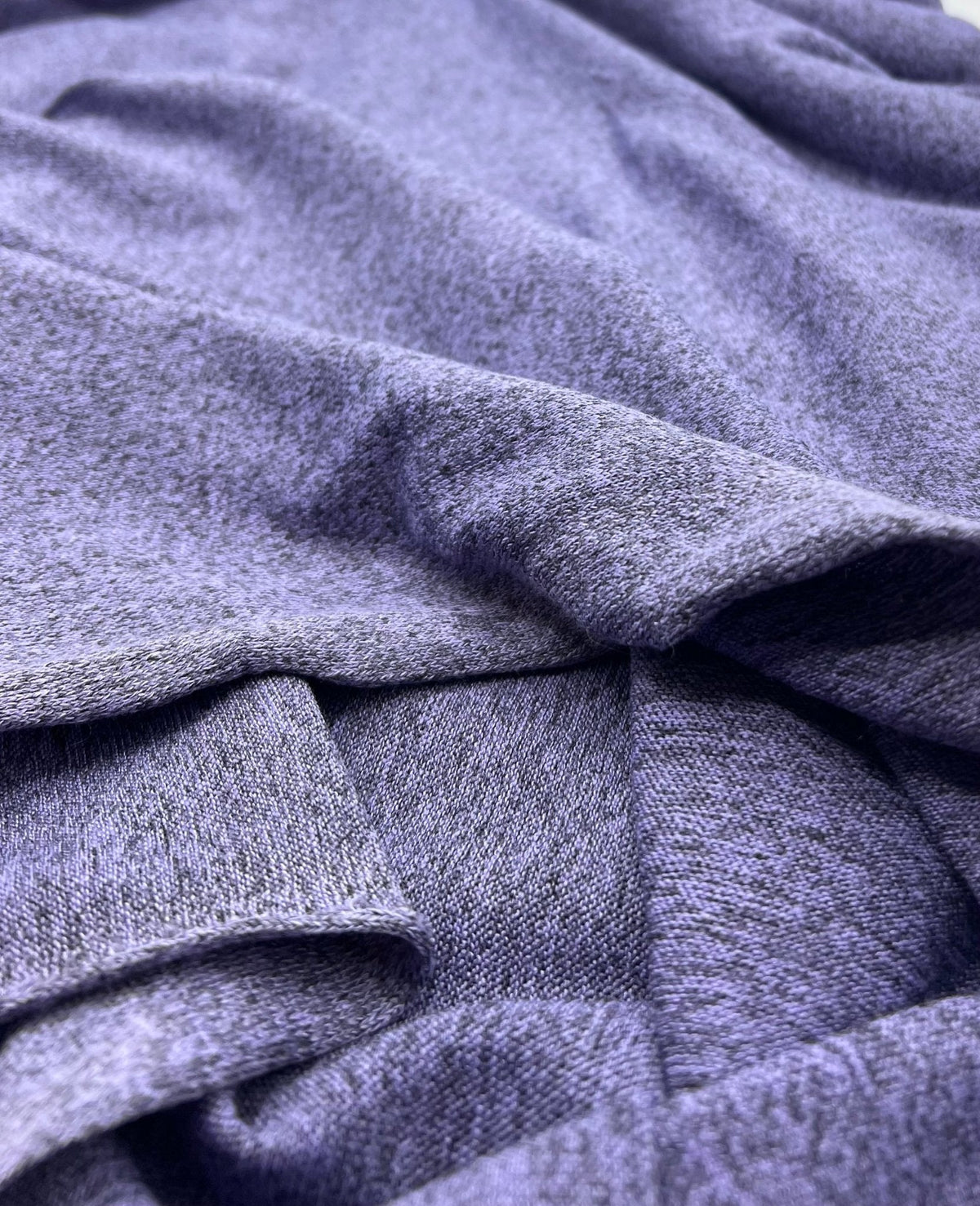 Lilac Melange Knit Stretch Fabric