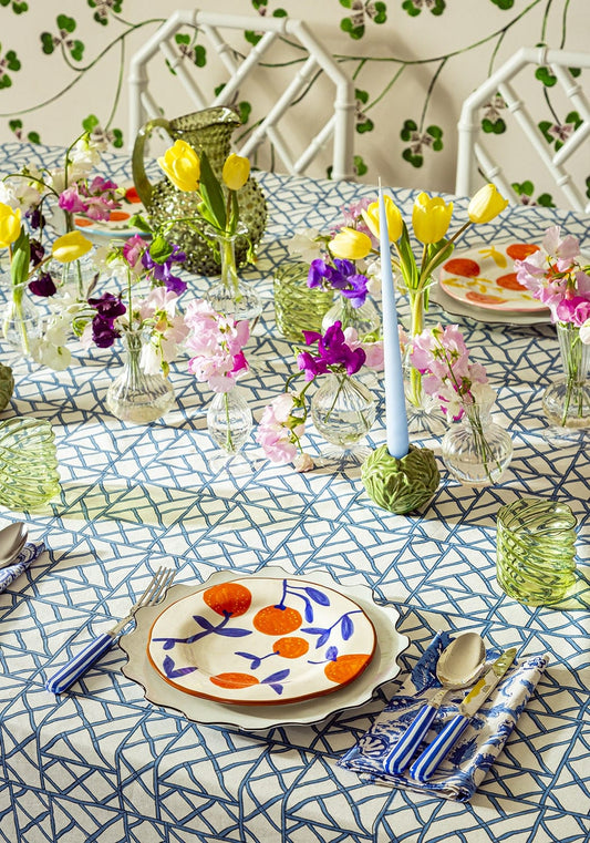 Lily's Blue Bamboo Breeze Tablecloth