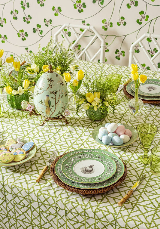 Lily's Green Bamboo Grove Tablecloth