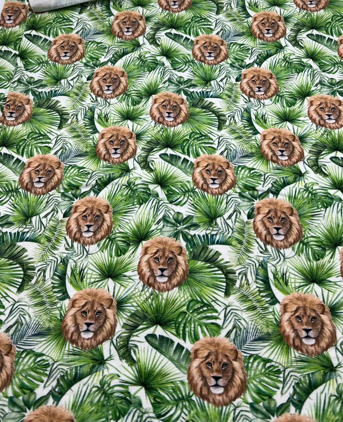 Lion Jungle Cotton Stretch Jersey 200 GSM 95/5 Lycra 4 Way Stretch