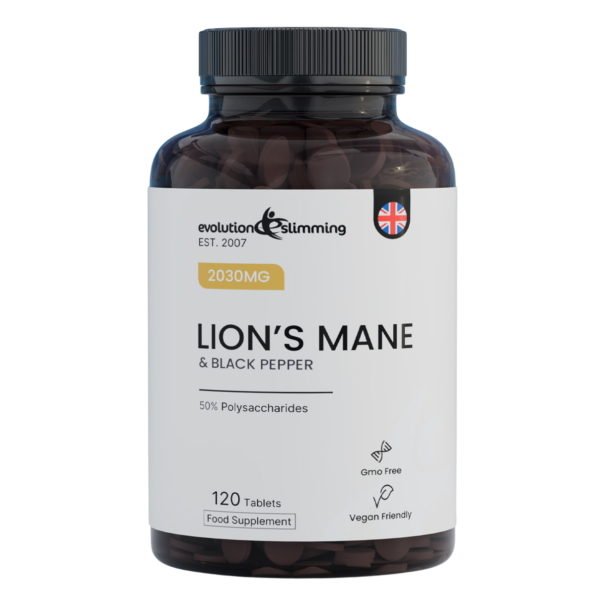 Lions Mane + Black Pepper - 2000mg + 30mg Tablets