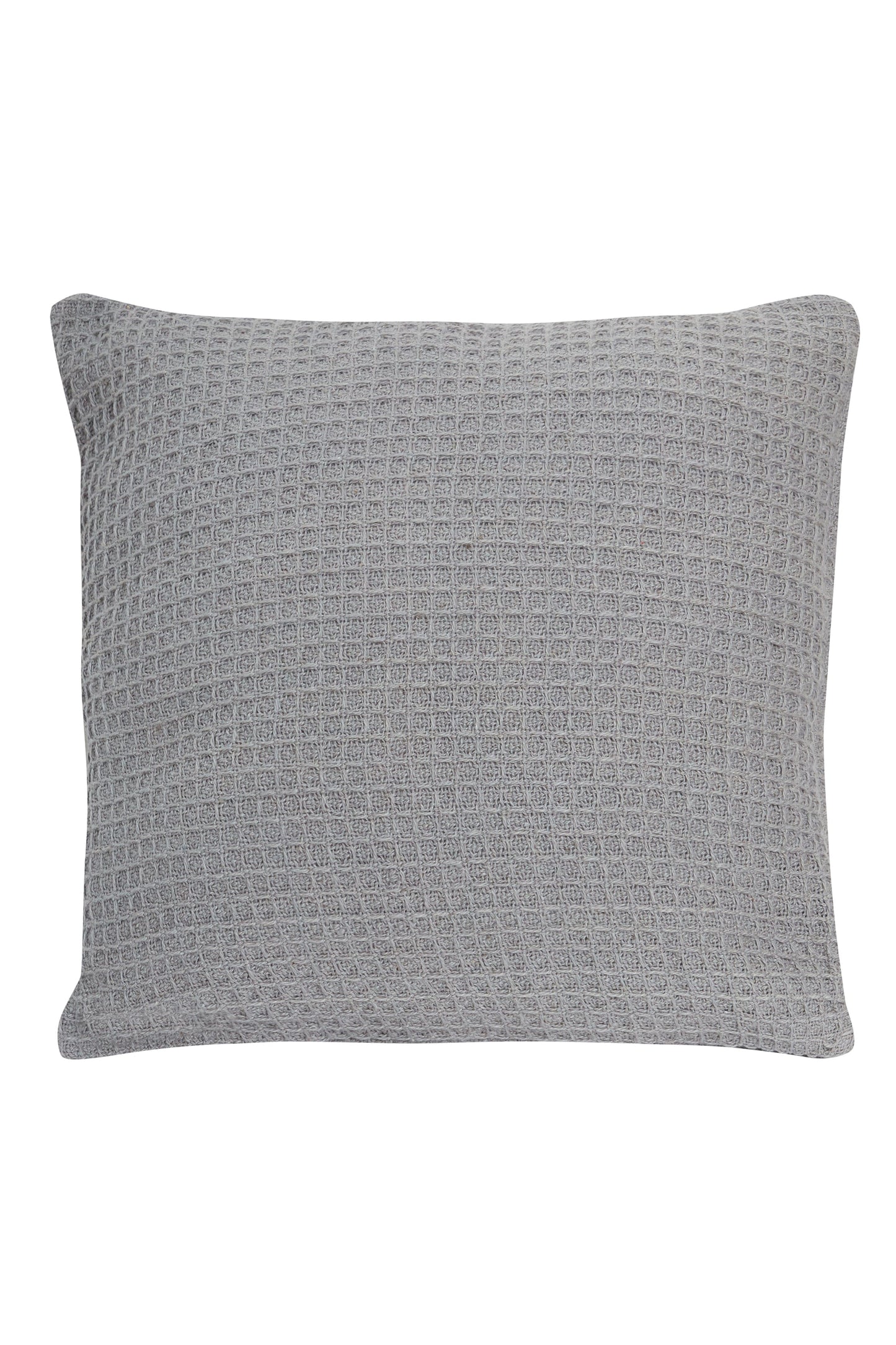 Lisbon Pure Indian Cotton Handwoven Honeycomb Vibrant Cushion Covers for Indoor Outdoor Use in Grey Ochre Navy Teal Silver Pink 17x17 and 24x24 Inches by OLIVIA ROCCO