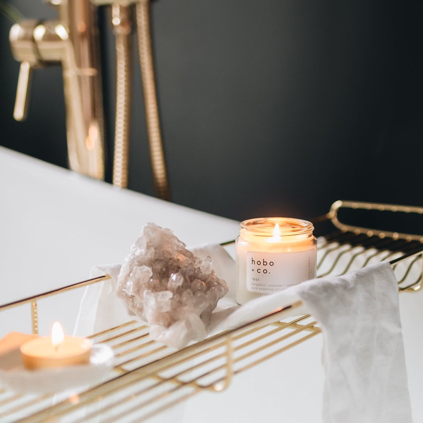 Rest Small Aromatherapy Essential Oil Scented Soy Candle