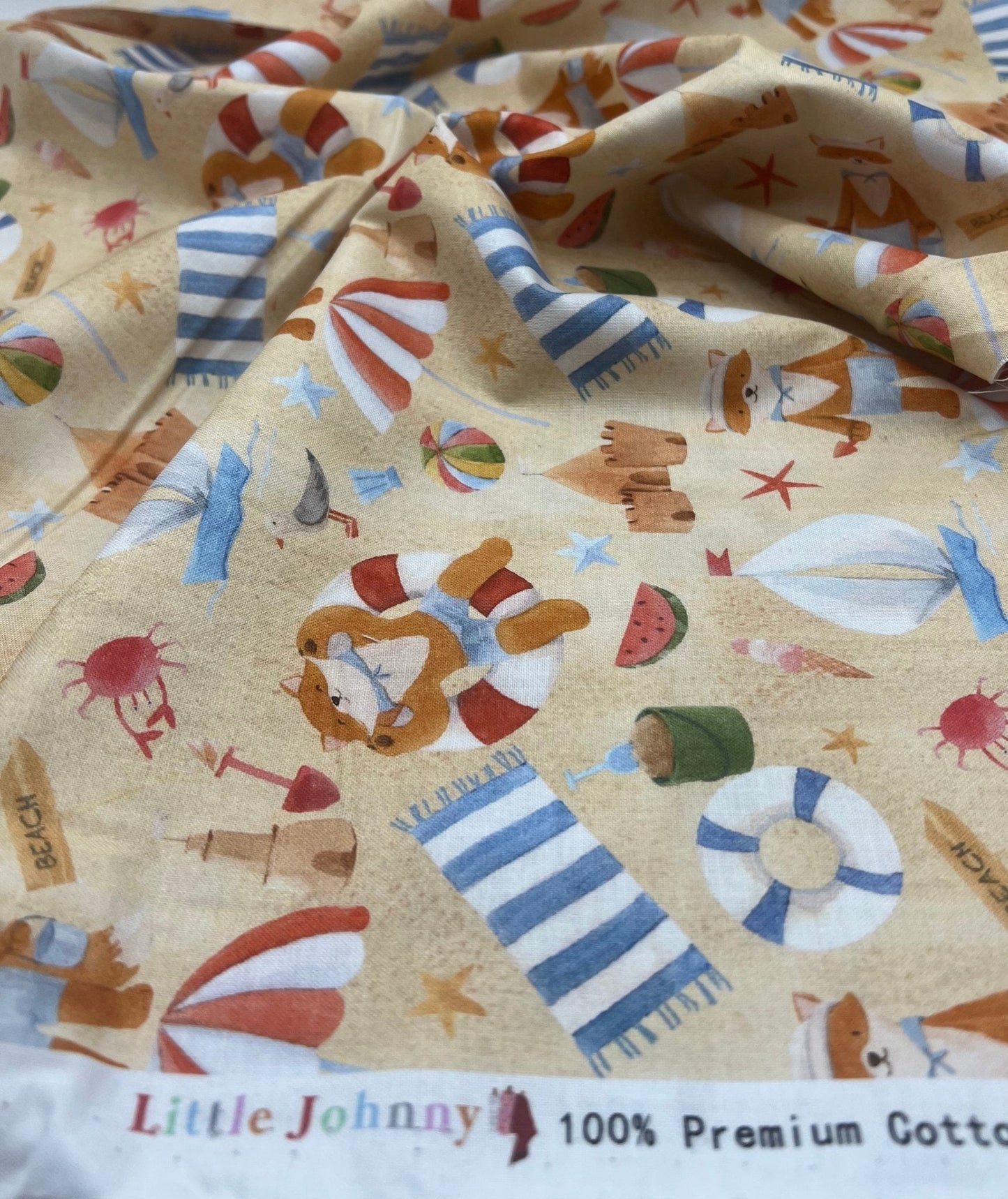 Little Johnny Beach Cotton 155 GSM 100% Cotton Fabric