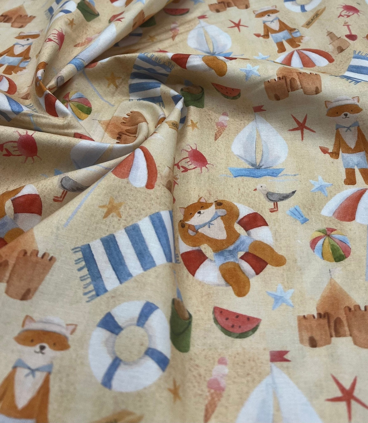 Little Johnny Beach Cotton 155 GSM 100% Cotton Fabric