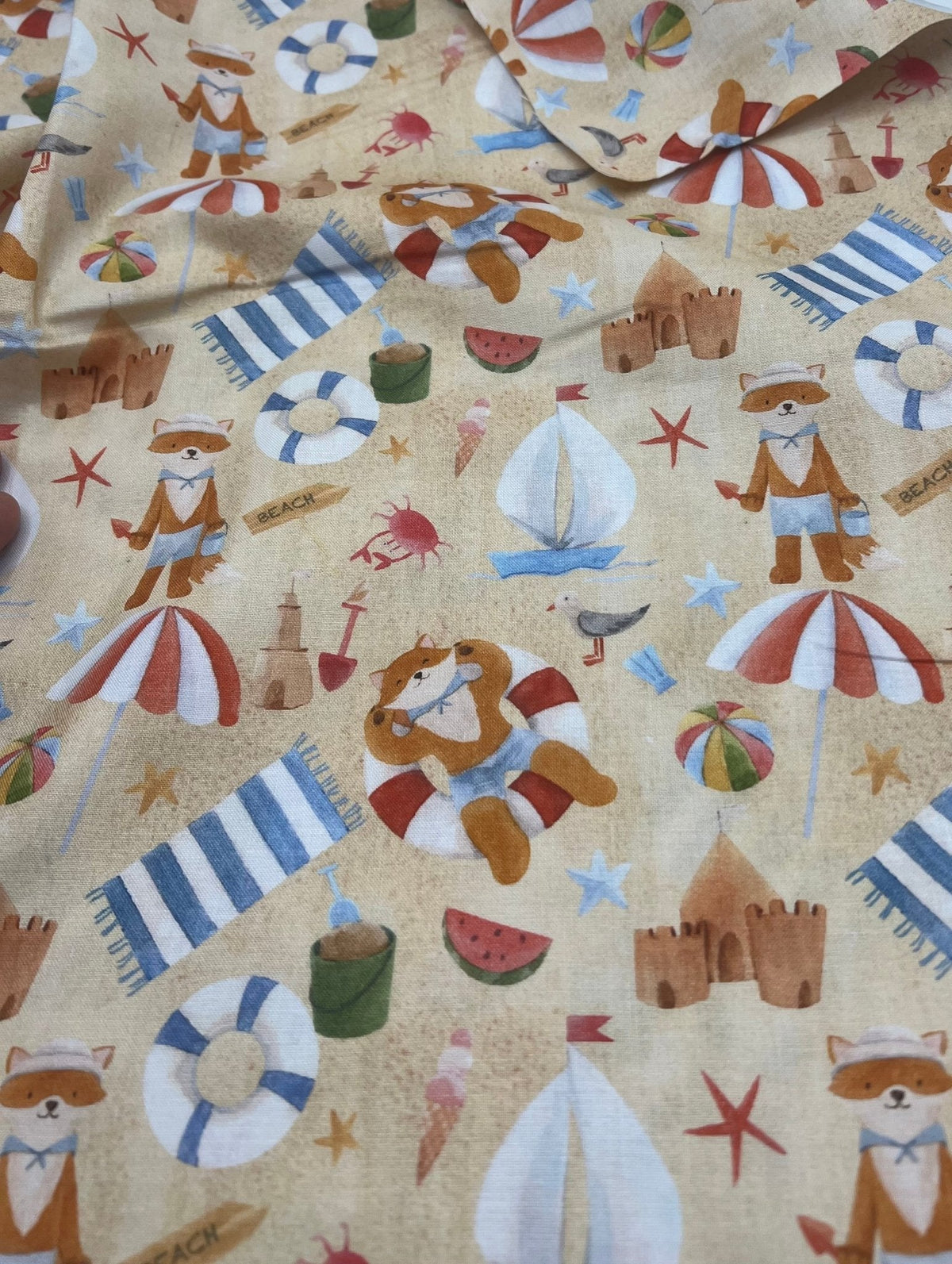 Little Johnny Beach Cotton 155 GSM 100% Cotton Fabric