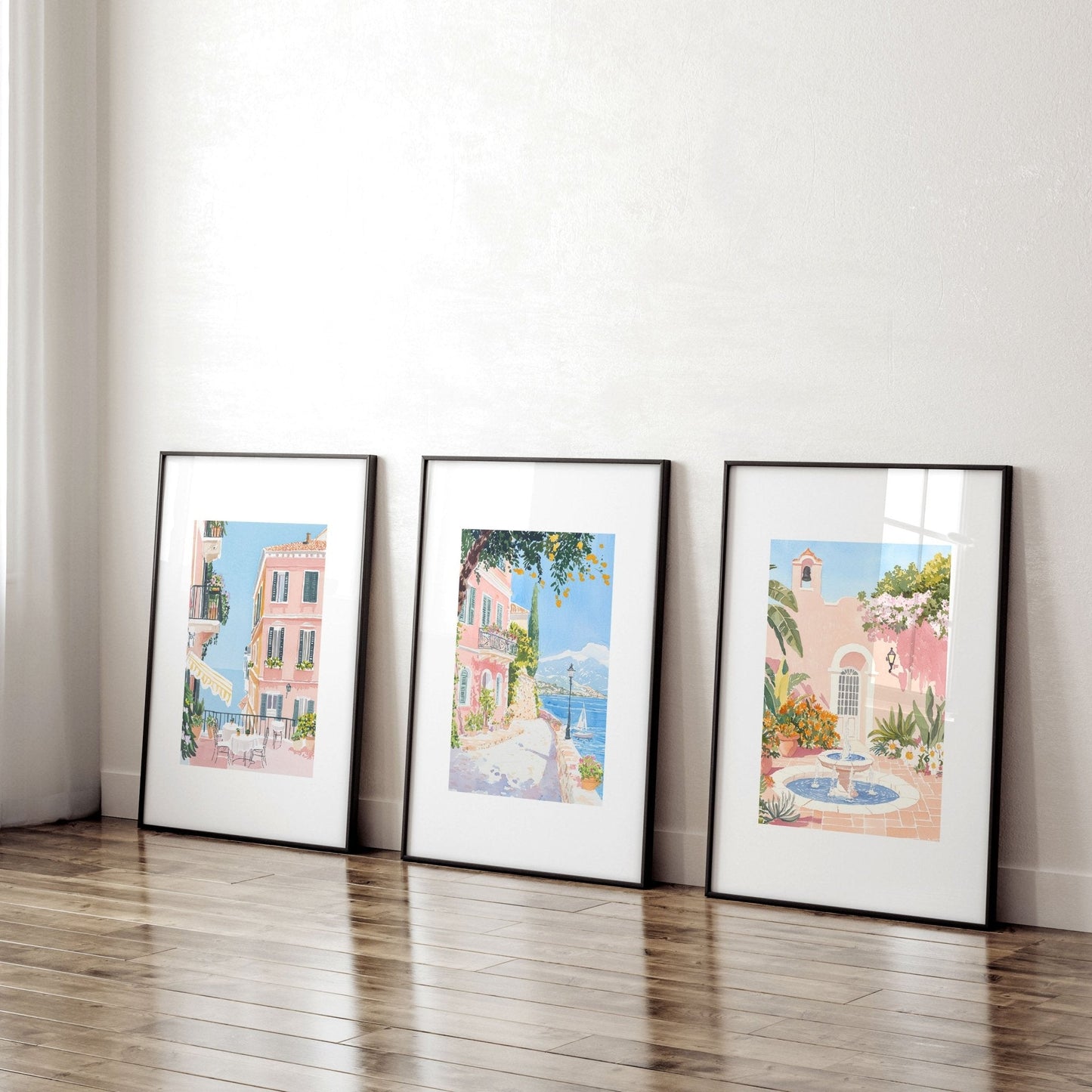 Living Room Artwork For Wall | Set of 3 Beach Decor Wall art Prints
