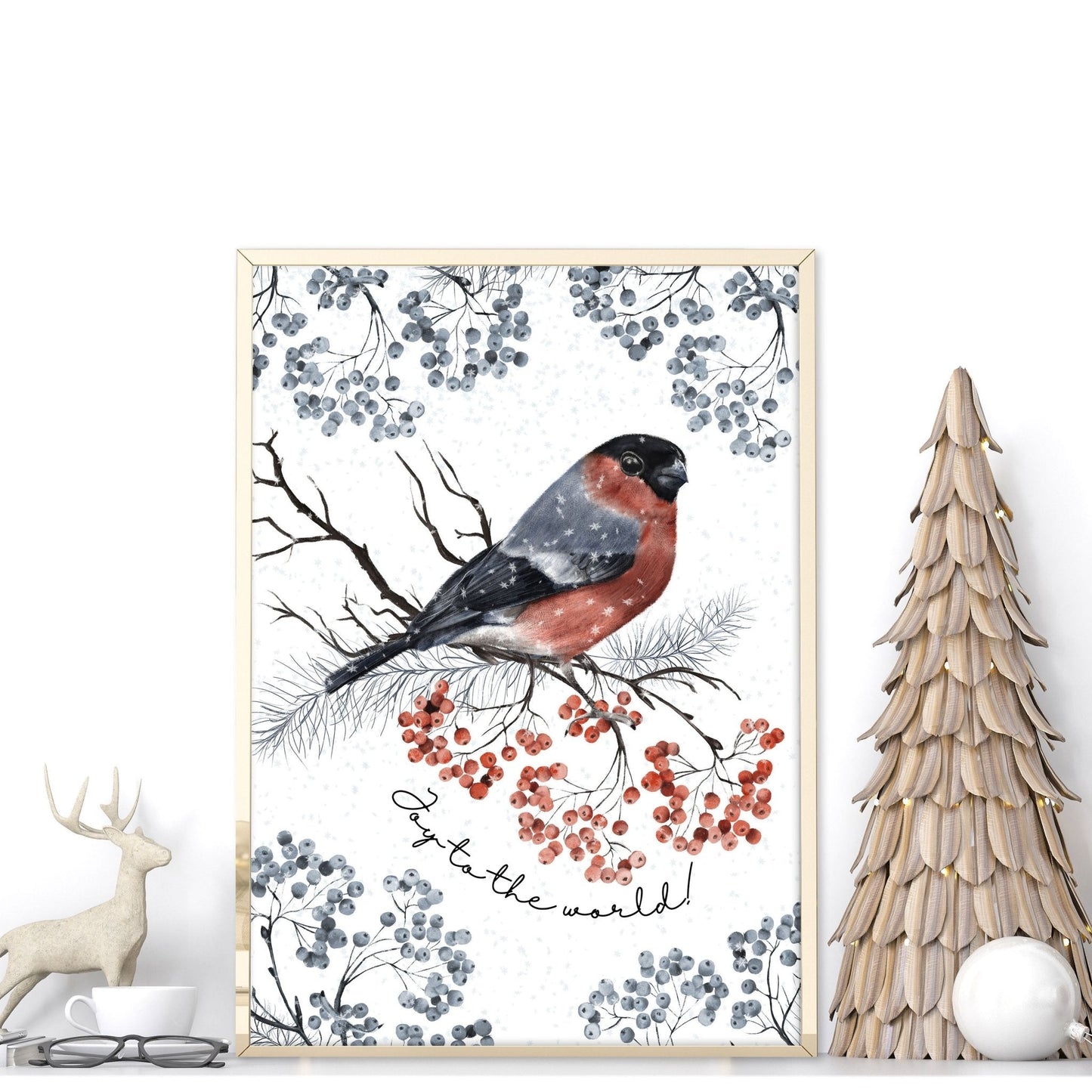 Christmas wall hangings art print