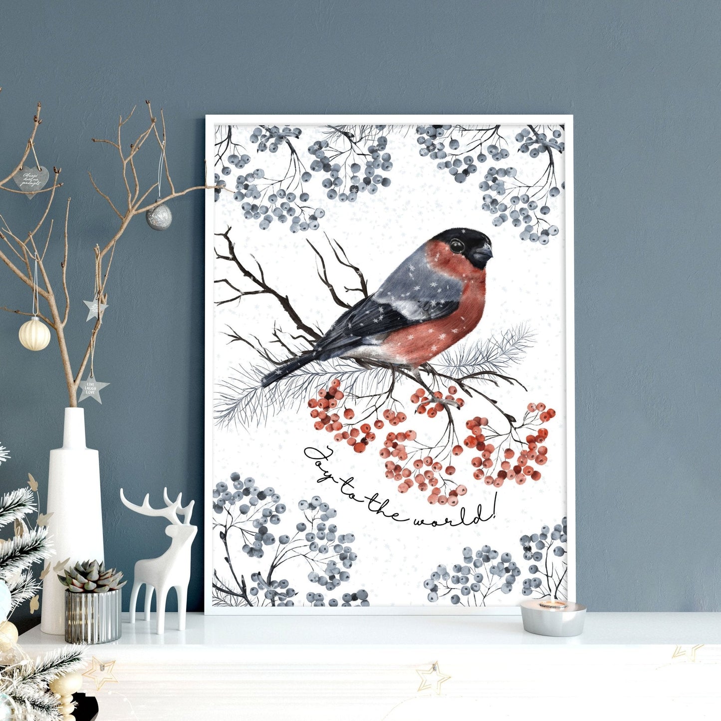 Christmas wall hangings art print