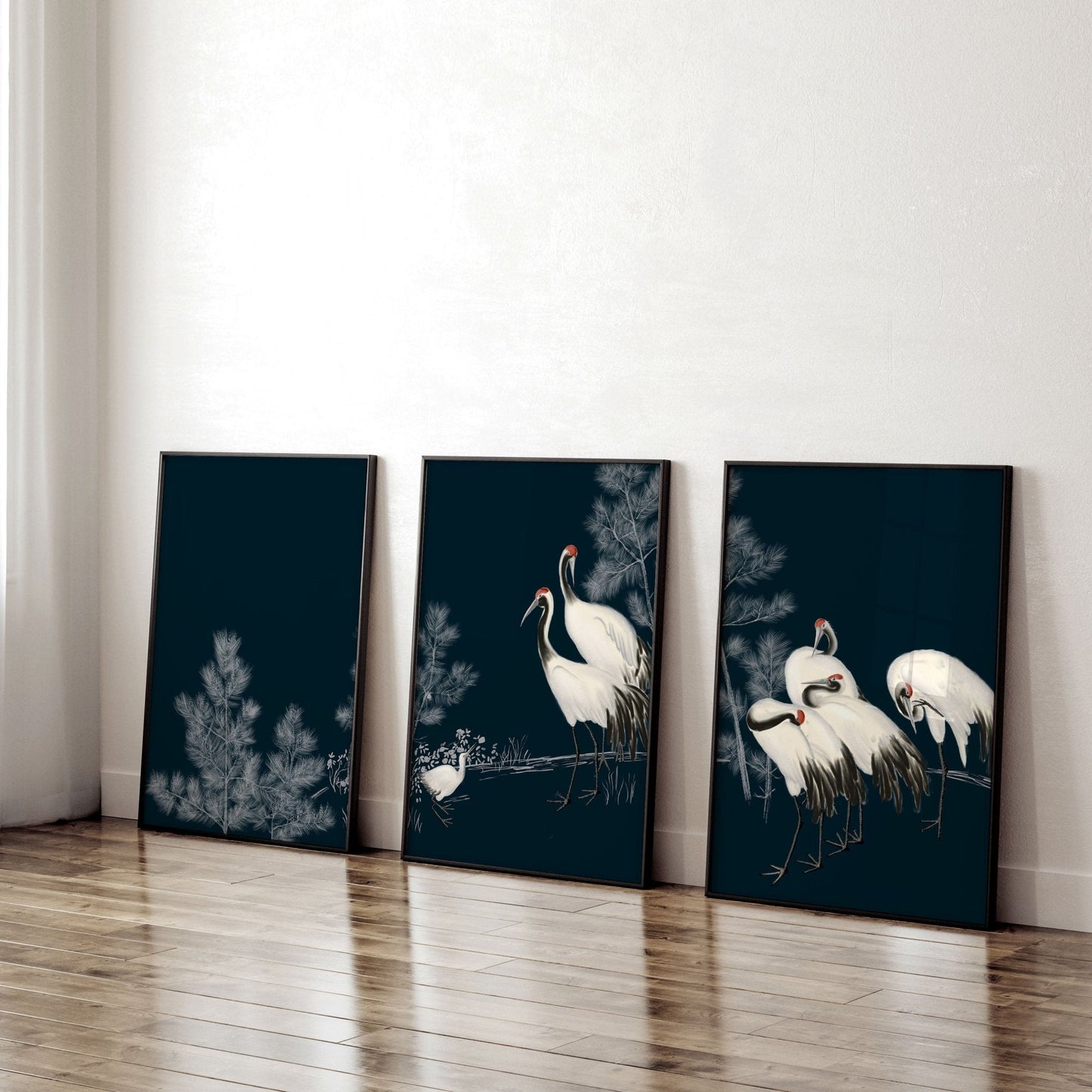 Living Room Gallery Wall | Set of 3 Asian Inspired Wall art Prints