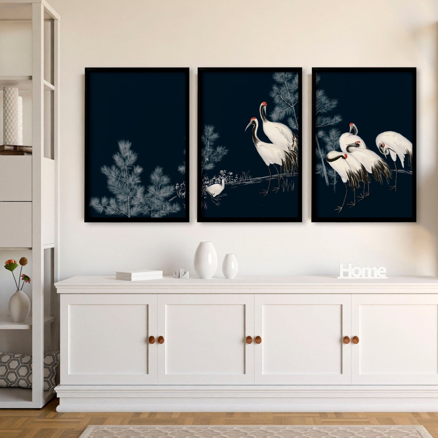 Living Room Gallery Wall | Set of 3 Asian Inspired Wall art Prints