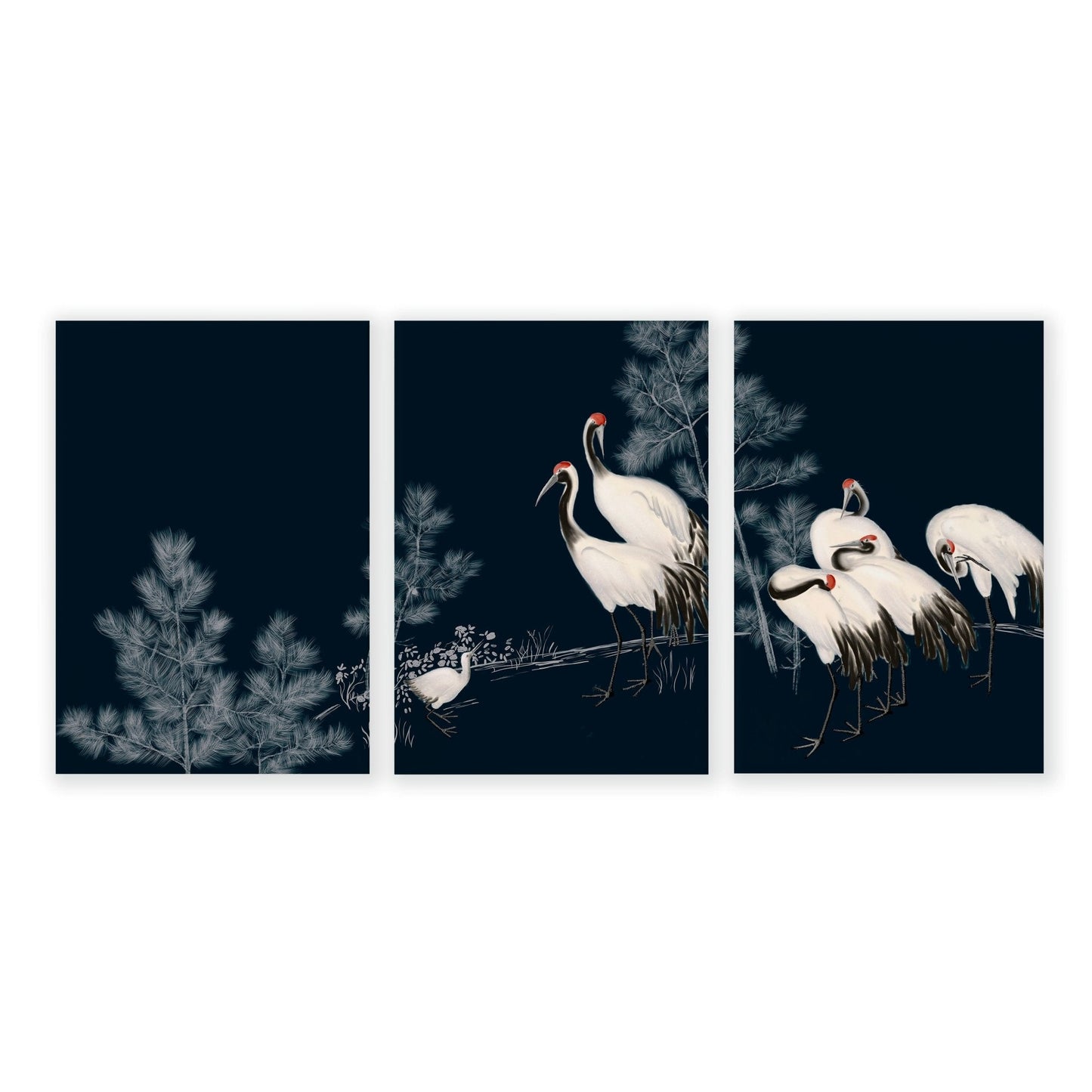 Living Room Gallery Wall | Set of 3 Asian Inspired Wall art Prints