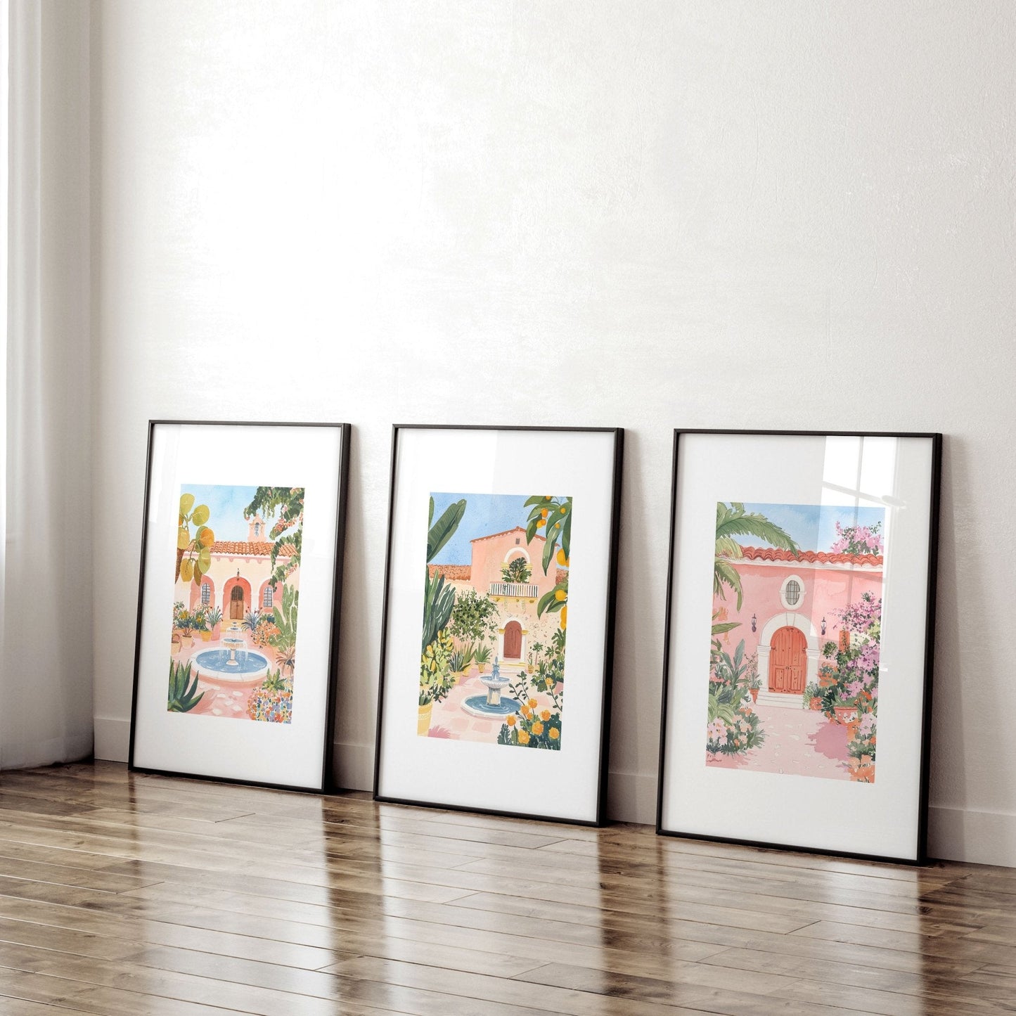 Living Room Pictures Decoration | Set of 3 Beach Decor Wall art Prints