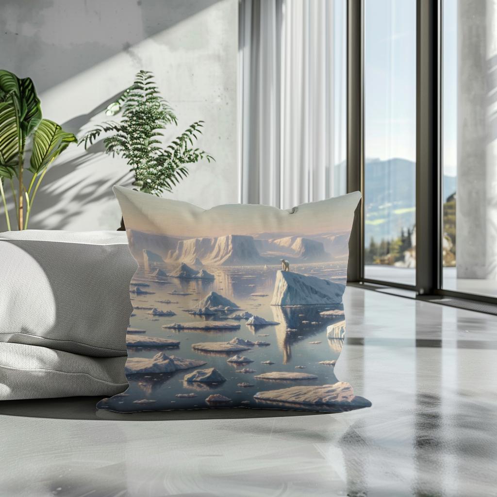 Arctic Elegance Cotton Cushion