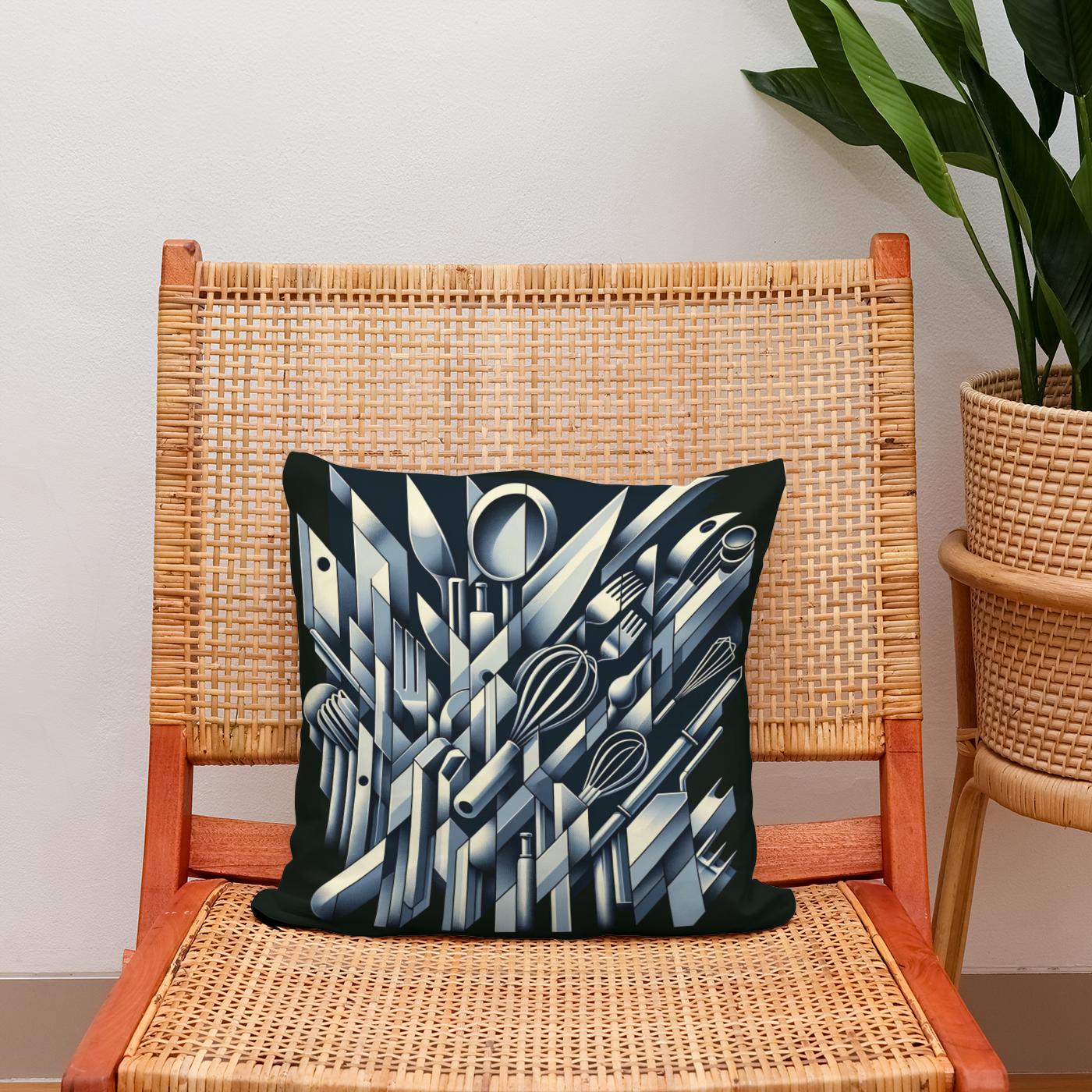Cubist Culinary Fusion Cotton Cushion