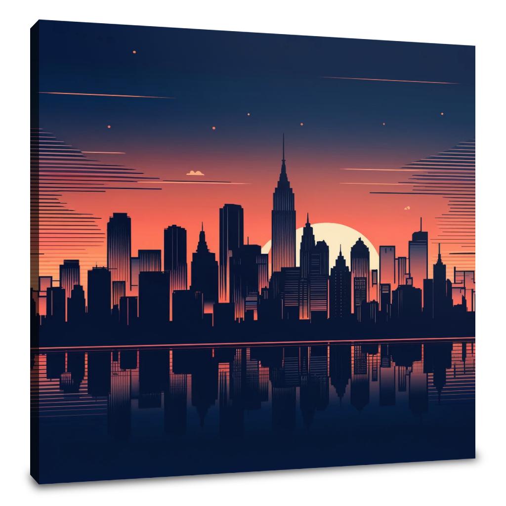 City Morning in Contrasting Canvas