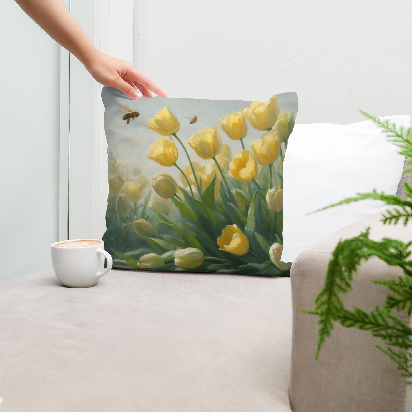 Spring's Whisper Cotton Cushion