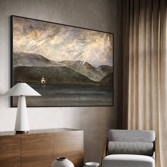 Lochranza Moonlit Ferry | Statement Interior Wall Art from Scotland