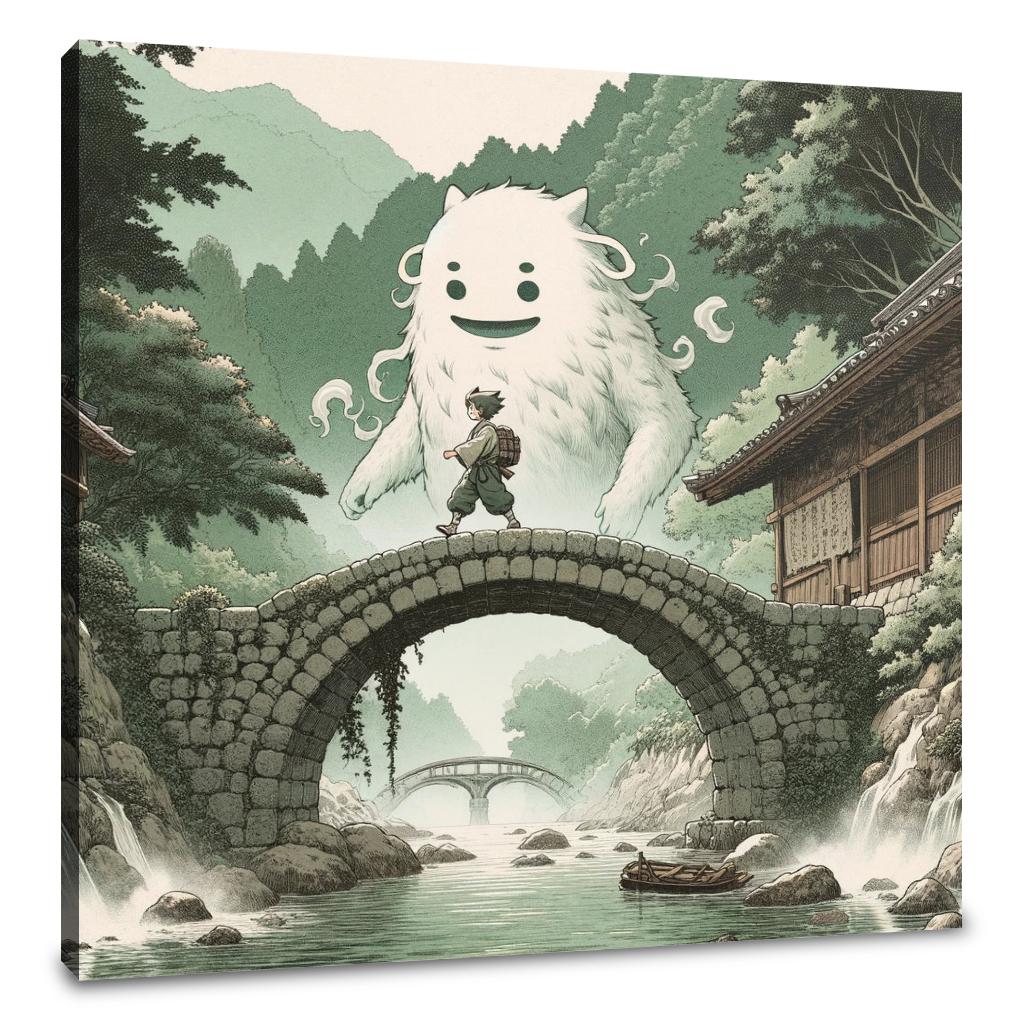 Guardian Yokai Bridge Canvas