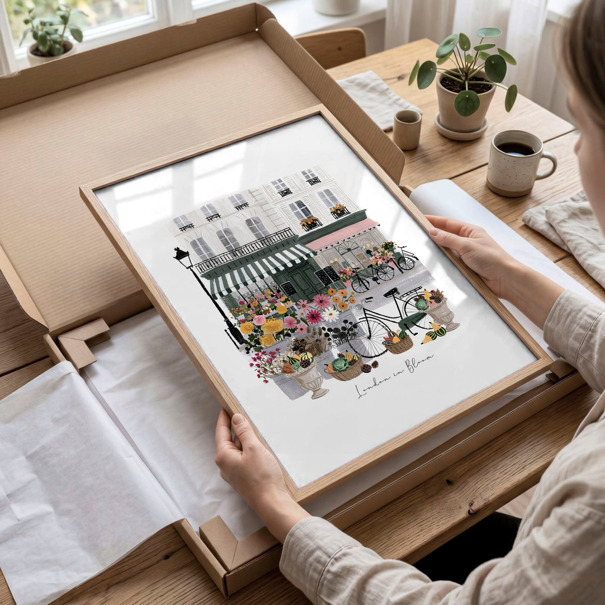 London Poster "London in Bloom" Floral City Watercolour Wall Art Prints | Set of 3