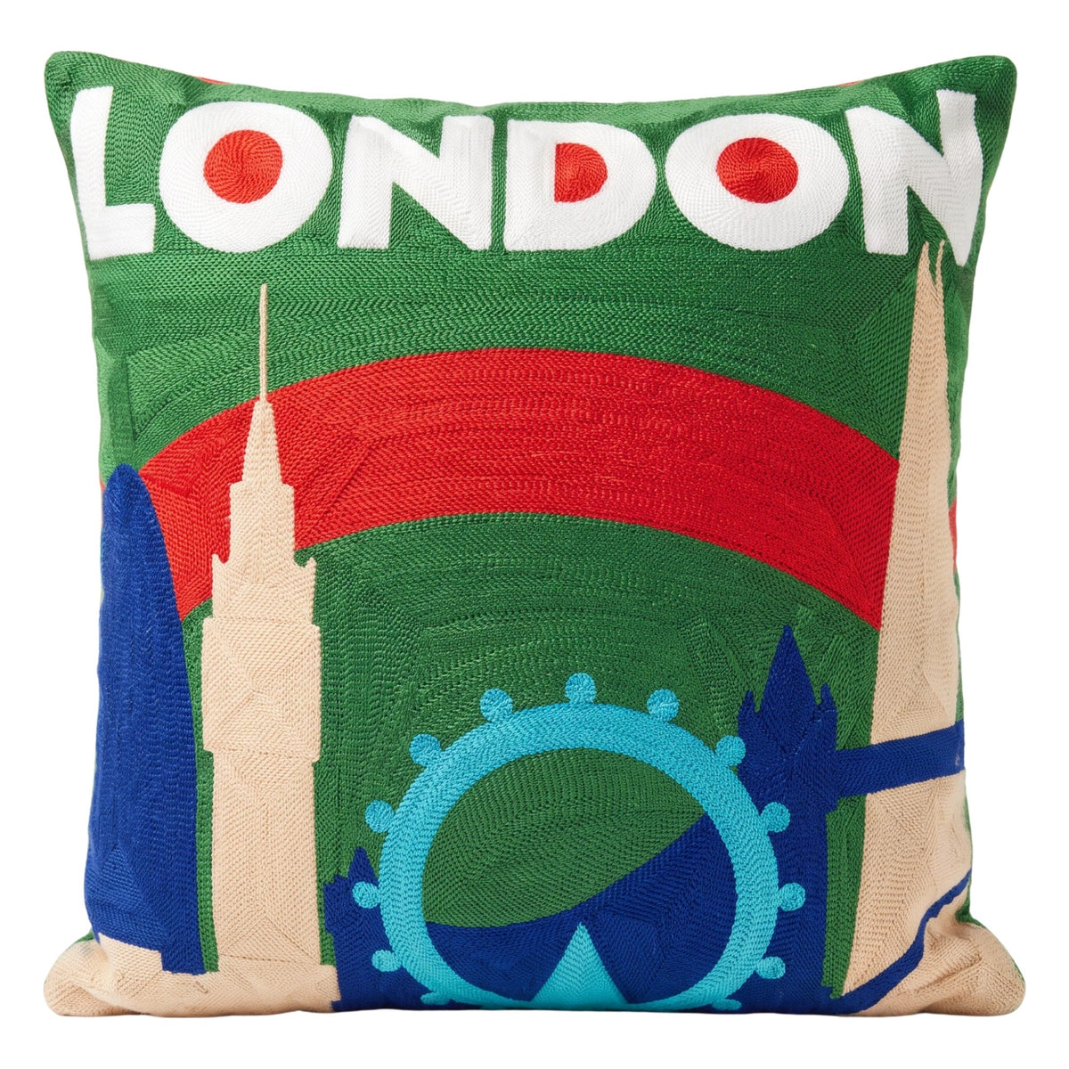 London Needlepoint Pillow