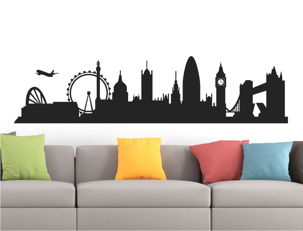 London Wall Sticker Skyline Silhouette