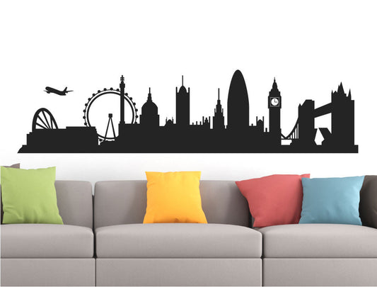 London Wall Sticker Skyline Silhouette