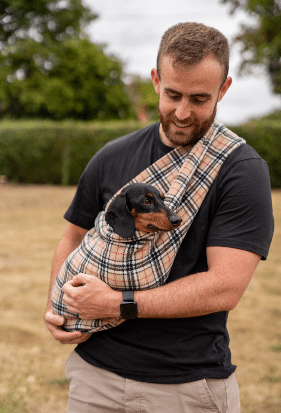 Patterned Polar Fleece Dog Sling - Standard, Petite and Long Strap Sizes