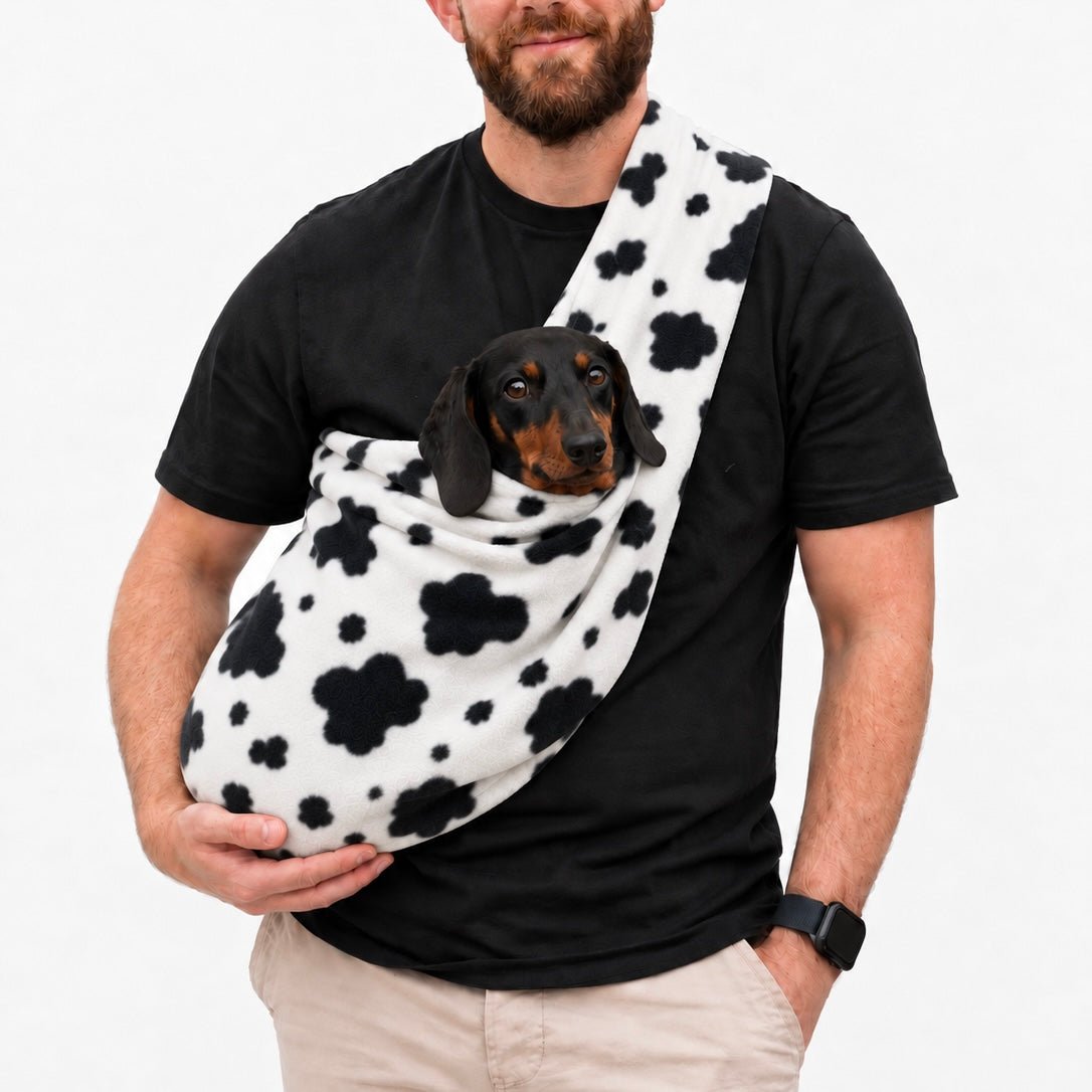 Patterned Polar Fleece Dog Sling - Standard, Petite and Long Strap Sizes