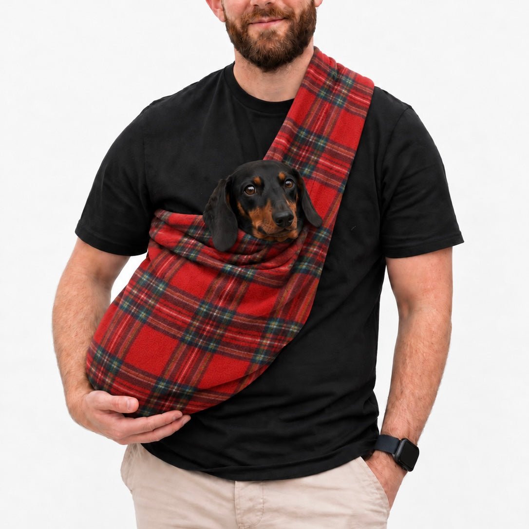 Patterned Polar Fleece Dog Sling - Standard, Petite and Long Strap Sizes