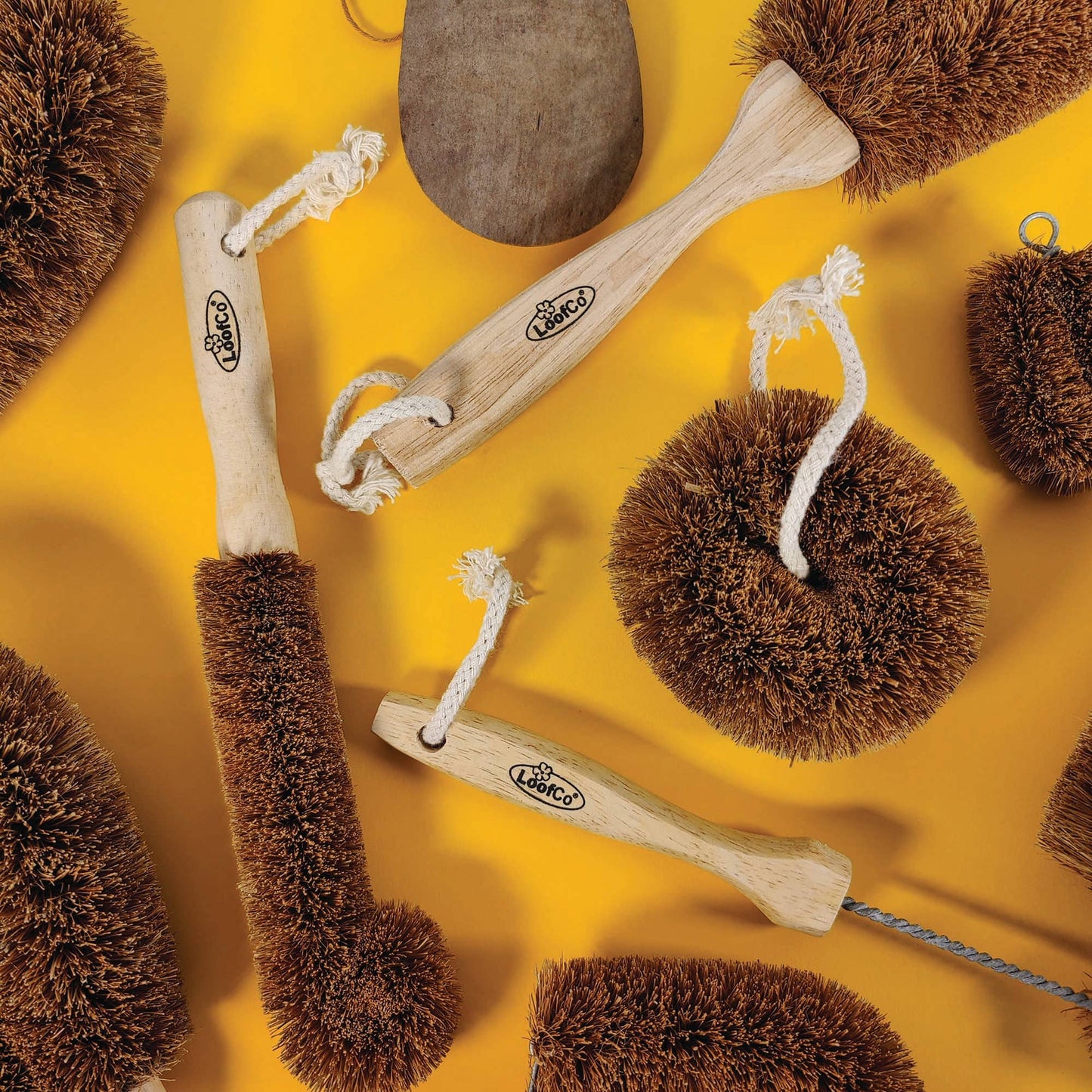 LoofCo Bottle Brush – Coconut Coir Fibre with Rubberwood Handle