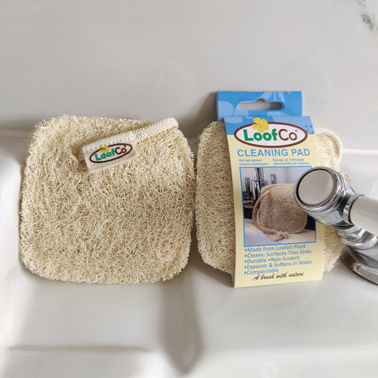 LoofCo Cleaning Pad – Natural Loofah Scrubber for Surfaces