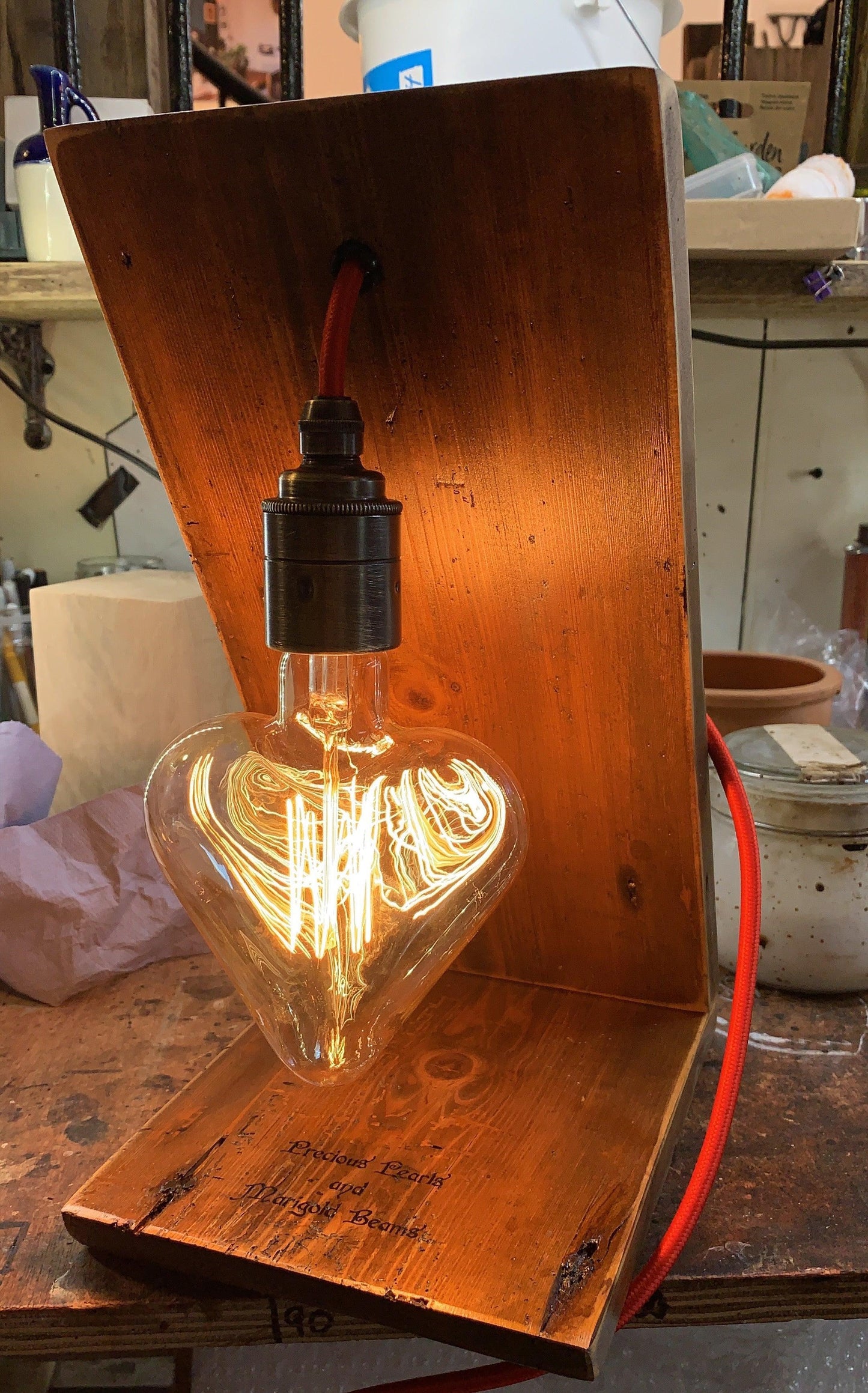 Love Heart 'Angel' Table Lamp